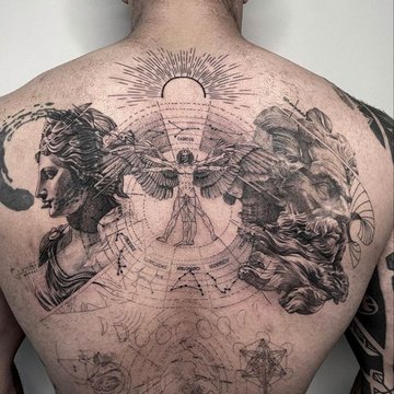 Мужские тату на спине (19)