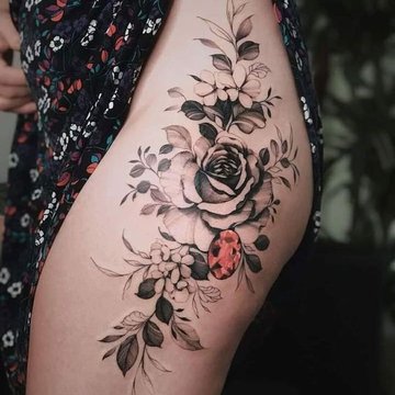 Тату на бедре (20)