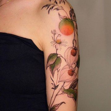 Женские тату на плече (30)