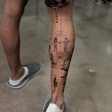мужские тату на голени (28)