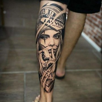 мужские тату на голени (5)